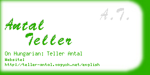 antal teller business card